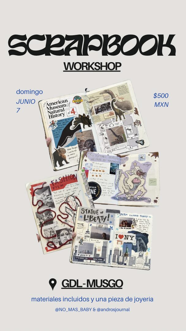 Taller de creación de scrapbooks en Musgo Objetos Cotidianos