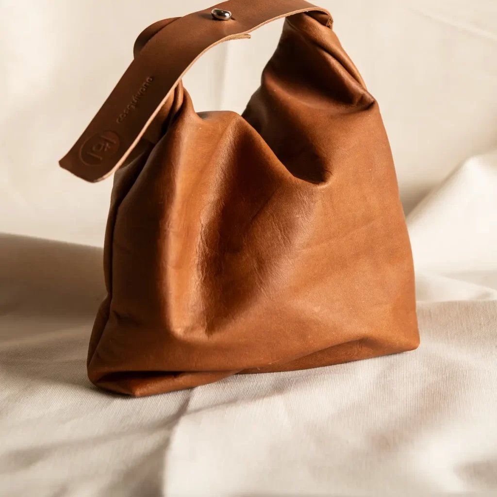 Bolso de piel artesanal Musgo por Casquivano