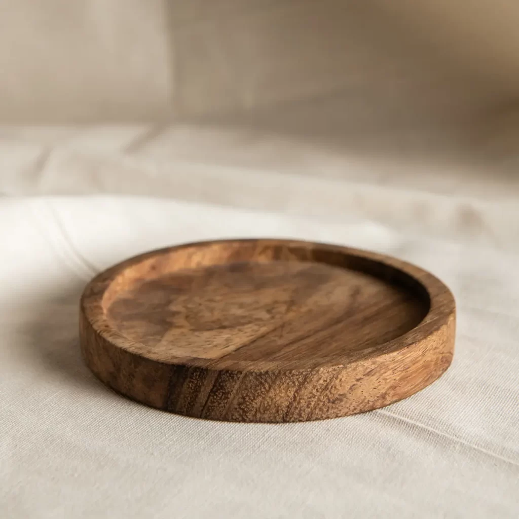Charola de madera rosa morada de Superficie en Musgo Objetos Cotidianos
