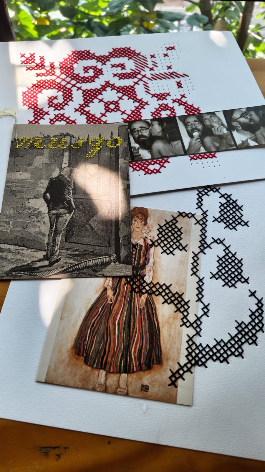 Taller de bordado a mano sobre fotografías en Musgo Objetos Cotidianos